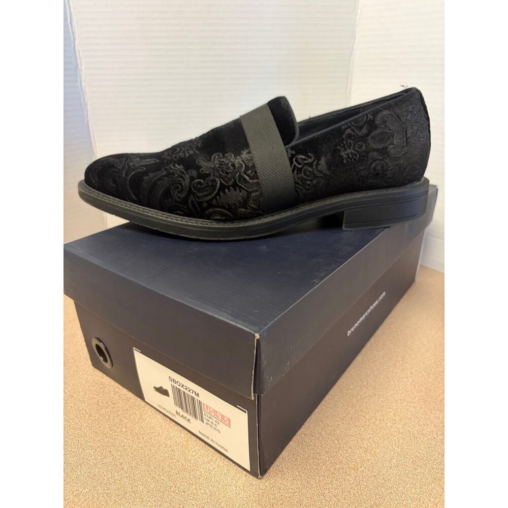 NIB Bruno Marc Men's Velvet Tuxedo Dress Shoes (Model: SBOX227M) Size 9